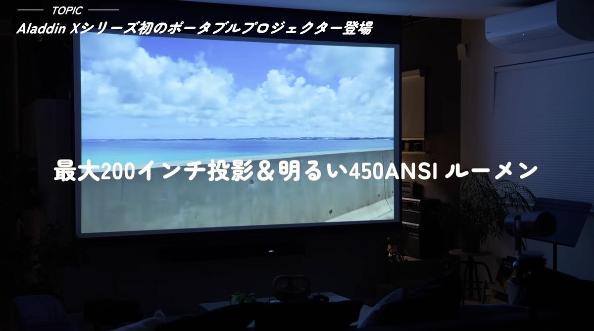 200インチ&450 ANSIルーメン